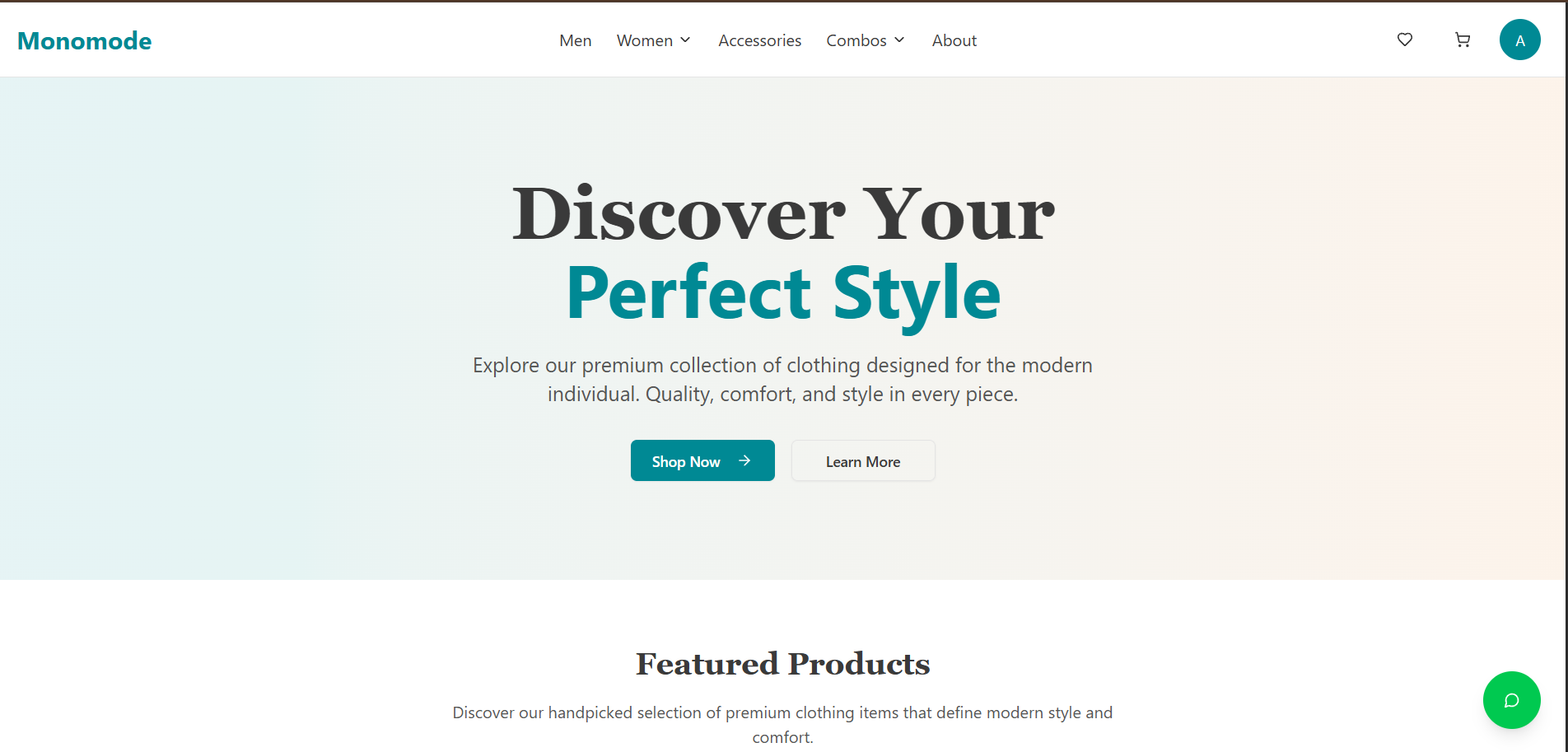 Monomode – Minimal Fashion Brand Website